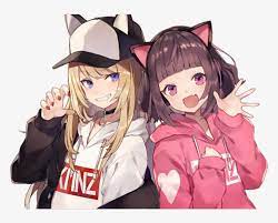 Collection by ivy • last updated 4 days ago. Anime Bff Animegirl Catgirl Cute Pink Black Aesthetic Anime Neko Girl Png Image Transparent Png Free Download On Seekpng