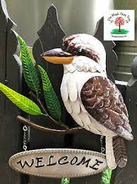 Welcome Kookaburra Metal Garden Decor