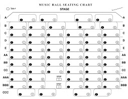 Music Hall Seating Chart The Gaslight Music Hall