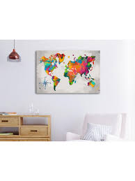 Diy Canvas Painting World Map