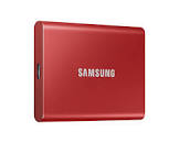 T7 2TB USB 3.2 External Solid State Drive (MU-PC2T0R/AM) - Red Samsung