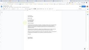 business letter in google docs