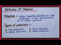 what is pollution definition of