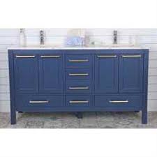 Includes weathered gray cabinet with stunning quartz countertop and white ceramic farmhouse apron sinks. Grove 60 Inch Navy Blue Bathroom Vanity