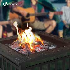 Vounot Fire Pit With Spark Mesh