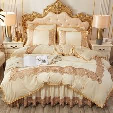 Elegant Bedding Set Velvet Bed Skirt