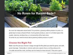 no room for raised beds