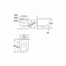 grohe euro wall hung wc 1 13m wc