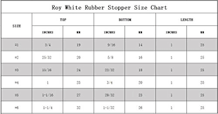 Roy Rubber Stopper Set 1 To 6 Sizes Both Single Hole And