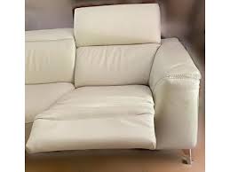 trionfo 2 seater sofas in white leather