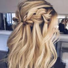 Instead of continuing the braid, drop your right strand and replace it with a new chunk of hair from the root. 50 Free Flowing Captivating Waterfall Braid With Curls Hair Motive Hair Motive