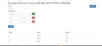 add dynamic rows in jquery and add