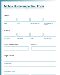 mobile home inspection form template