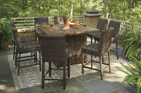 patio outdoor set with square bar table
