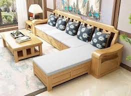 Chinese Style Sofas Bed Wooden Sofa