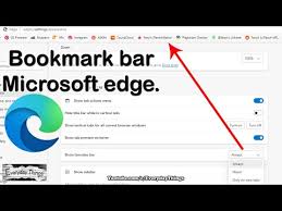 show bookmark bar in microsoft edge