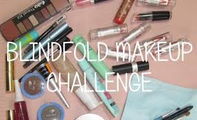 blindfold makeup challenge with