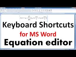 Equation Editor In Microsoft Office