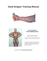 hand gripper training manual lee