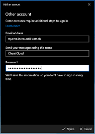 imap email account in windows 10 mail