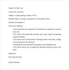 Sample Rental Agreement Letter Template 12 Free Documents In Word
