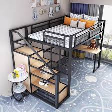 custom make loft bed with table single