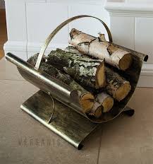 Metal Firewood Basket With Moulded