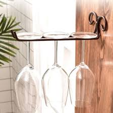 wine glass rack wall mounted stemware