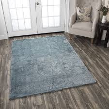 soft blue solid area rug