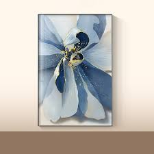 Canvas Painting Poster Flower Blue