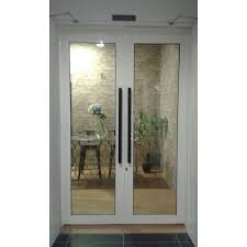 aluminium frame w glass door leading