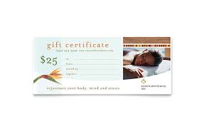 beauty spa gift certificate template