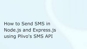 receive sms in node js and express js