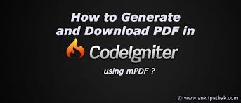 pdf in codeigniter using mpdf