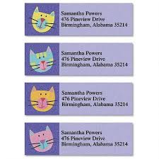 Amazon Com Fun Cats Small Return Address Labels 4 Designs Set