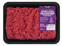 4 fat extra lean ground beef