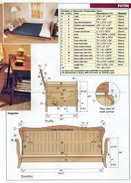 futon frame plans woodarchivist