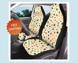 Boho Polka Dot Car Seat Cover Set Of 2