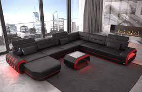 l leather sofa roma u shape