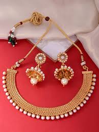 fida beads gold temple jewellery set