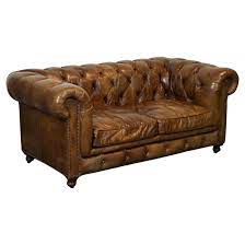 halo reggio tan leather two seater sofa