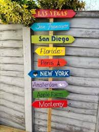 Wood Signpost Large Wooden Personalized