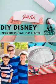 Quick hanging sailor hat diy. Diy Personalized Disney Inspired Sailor Hats Michelle S Party Plan It