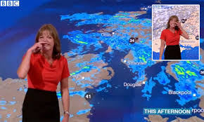 She is also a regular forecaster on the bbc news at six and was previously a weekend presenter on bbc breakfast. Bbc Weather Presenter Louise Lear Is Overcome With Uncontrollable Laughing Fit Live On Air Daily Mail Online