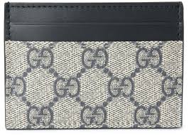 At present, gucci is operating 450 stores worldwide. Gucci Money Clip Card Case Gg Supreme Beige Black In Coated Canvas With Silver Tone