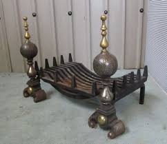 19th Century Iron Fire Grate Andirons