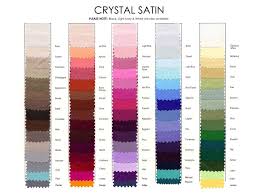 Crystal Satin Color Chart In 2019 Satin Color Bridesmaid