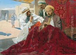 carpet maker oil painting reion