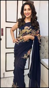 actresses who stunned in a blue saree