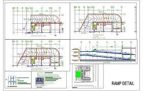 multi level basement ramp cad design